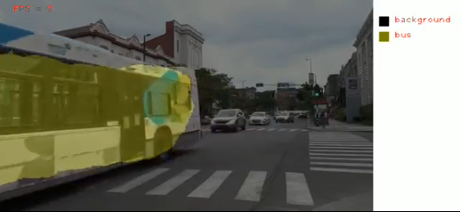Semantic segementation on bus